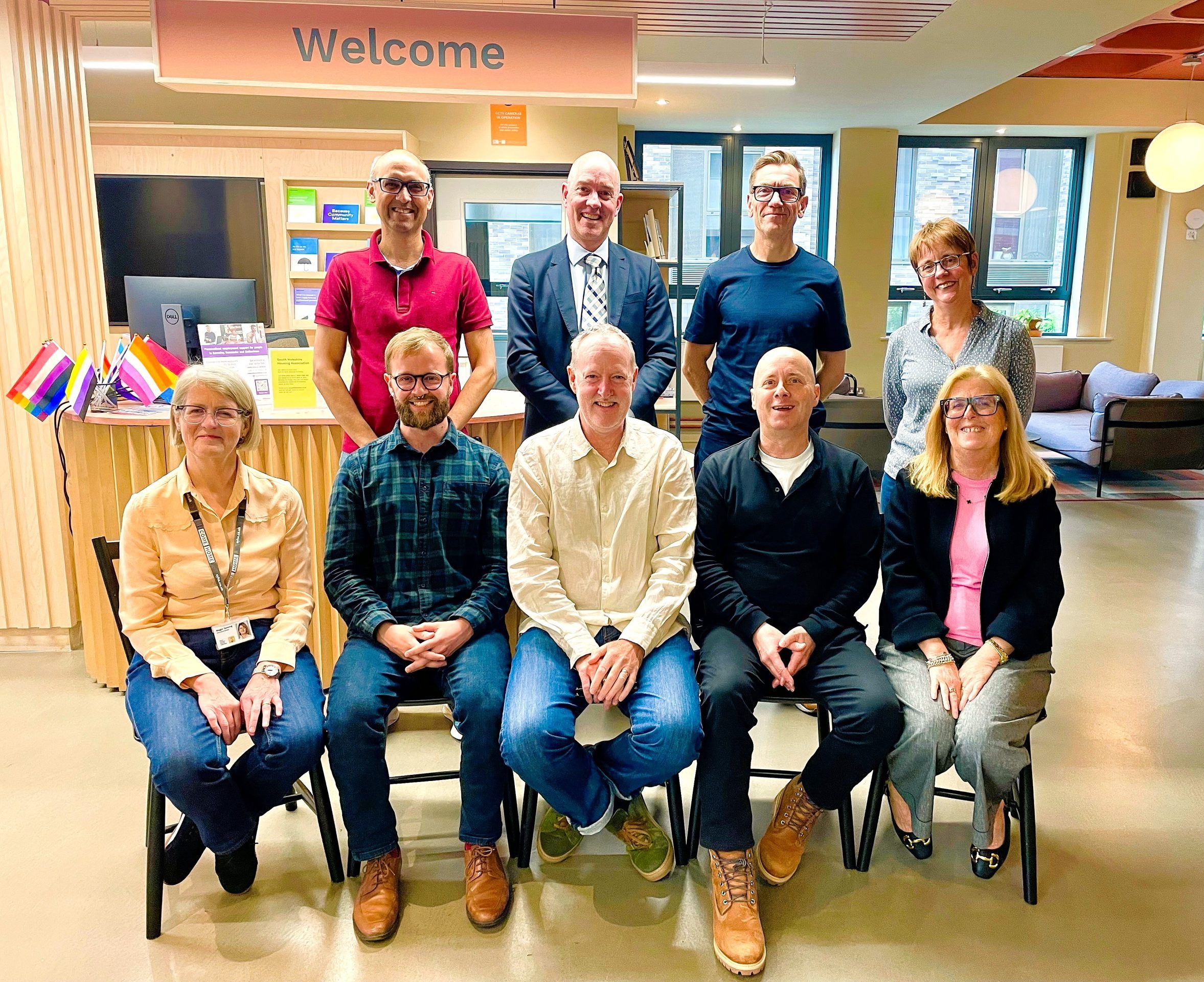 A photo of some of our Board members at Welcome Point in our Rockingham Street office.