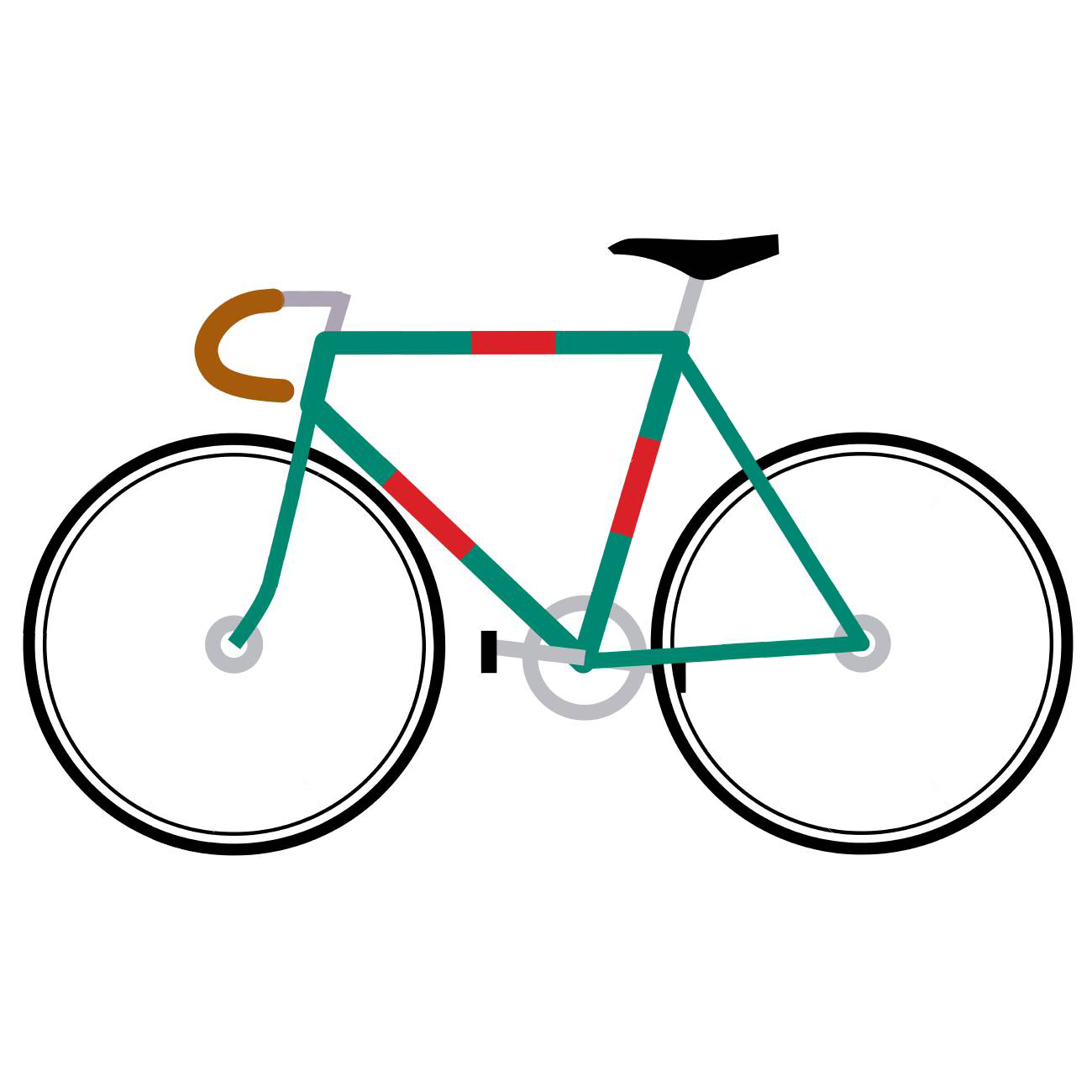 Road bicycle illustration